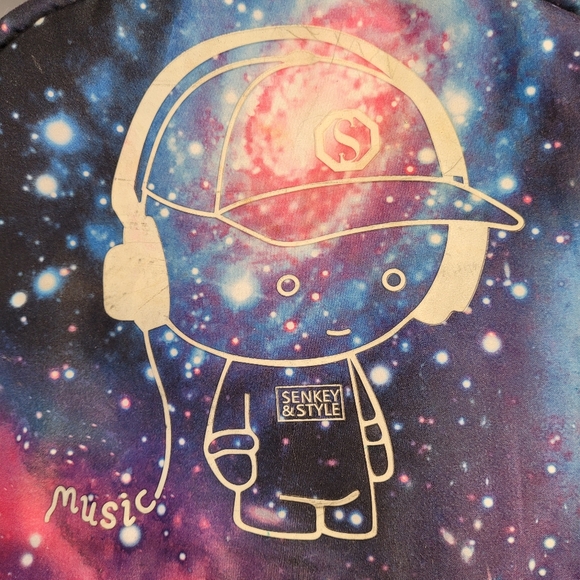 Sensky & Style Galaxy Print Anime Music Lover Lightweight Roomy Padded Backpack - Picture 4 of 16